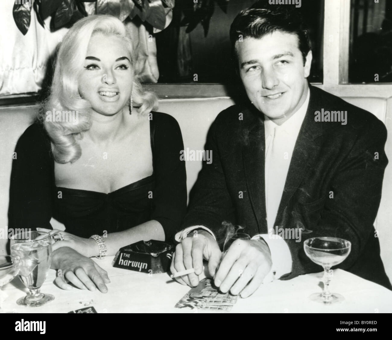 DIANA DORS English film actress with second husband Richard Dawson at ...