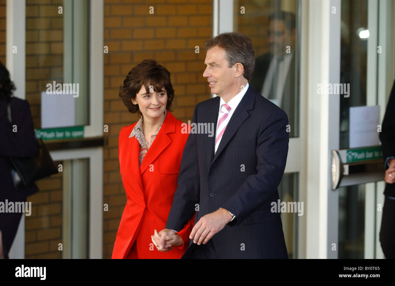 The wife of the british prime minister tony blair hi-res stock