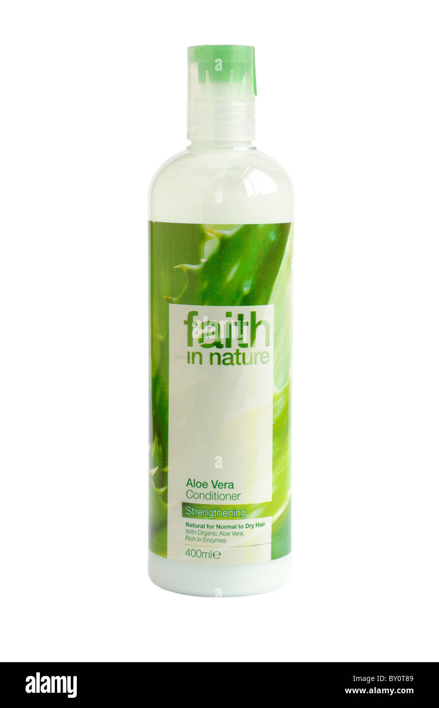 A Bottle Of Natural Ingredients Hair Conditioner Stock Photo