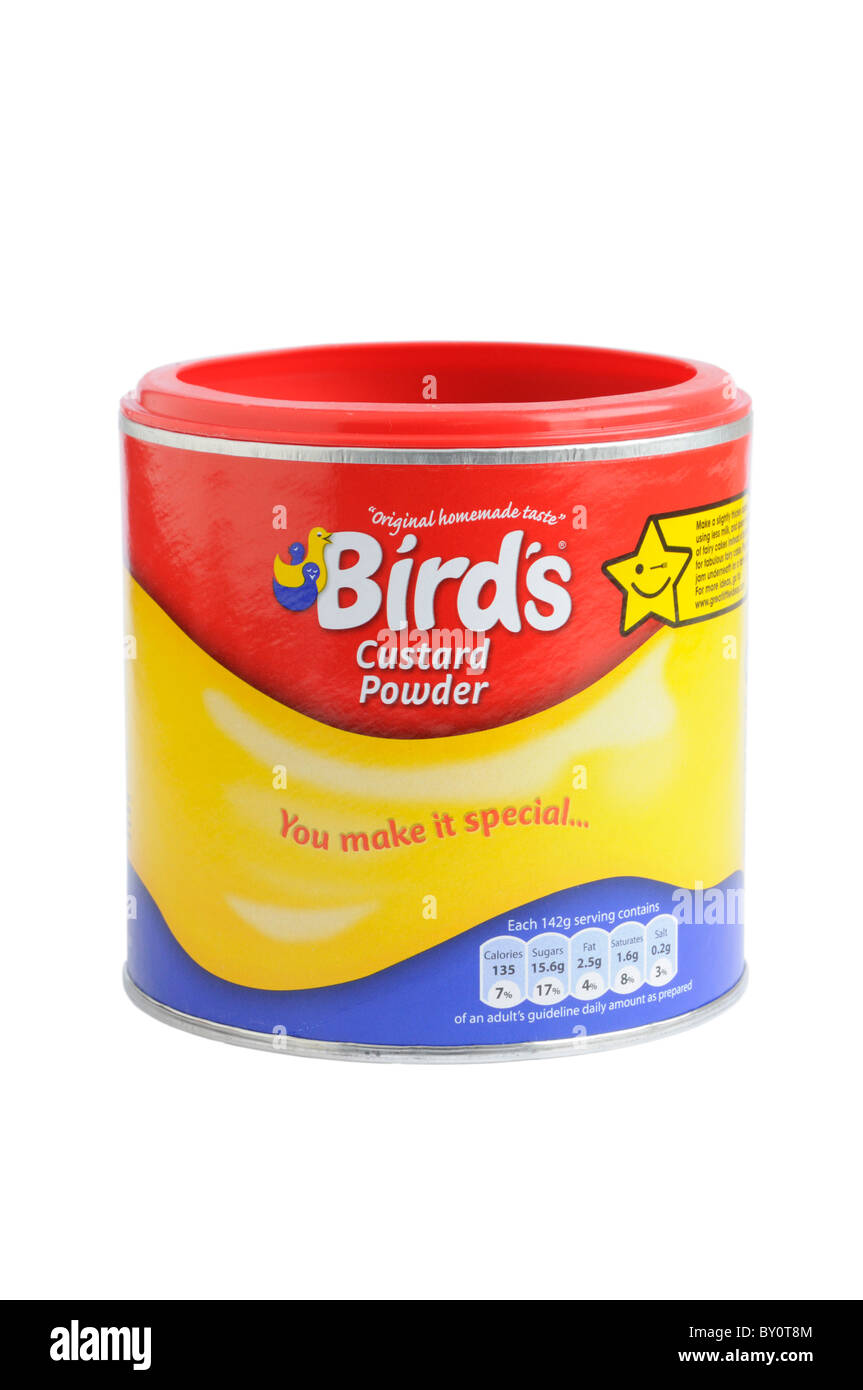 A tin of Bird's instant custard powder Stock Photo