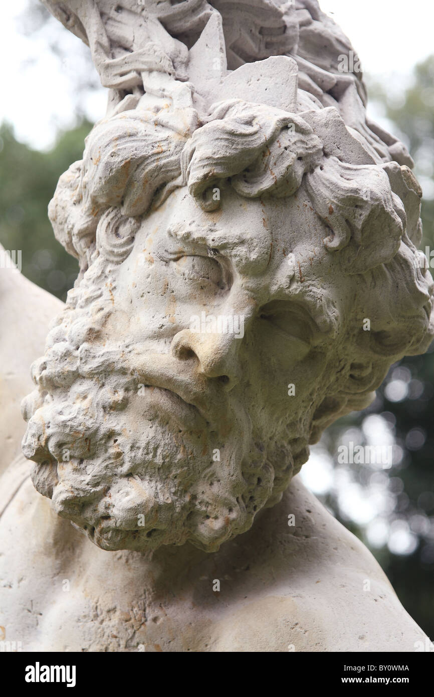 Head of man - classical sculpture Stock Photo