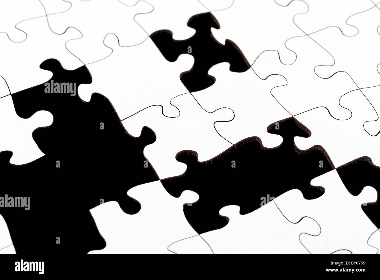 parts of jigsaw puzzle - symbolism for existential orientation resp. education Stock Photo