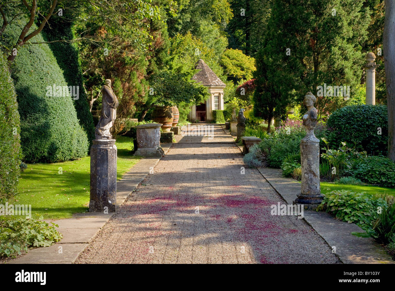 The Peto garden at Iford Manor in the Frome valley Wiltshire Stock Photo
