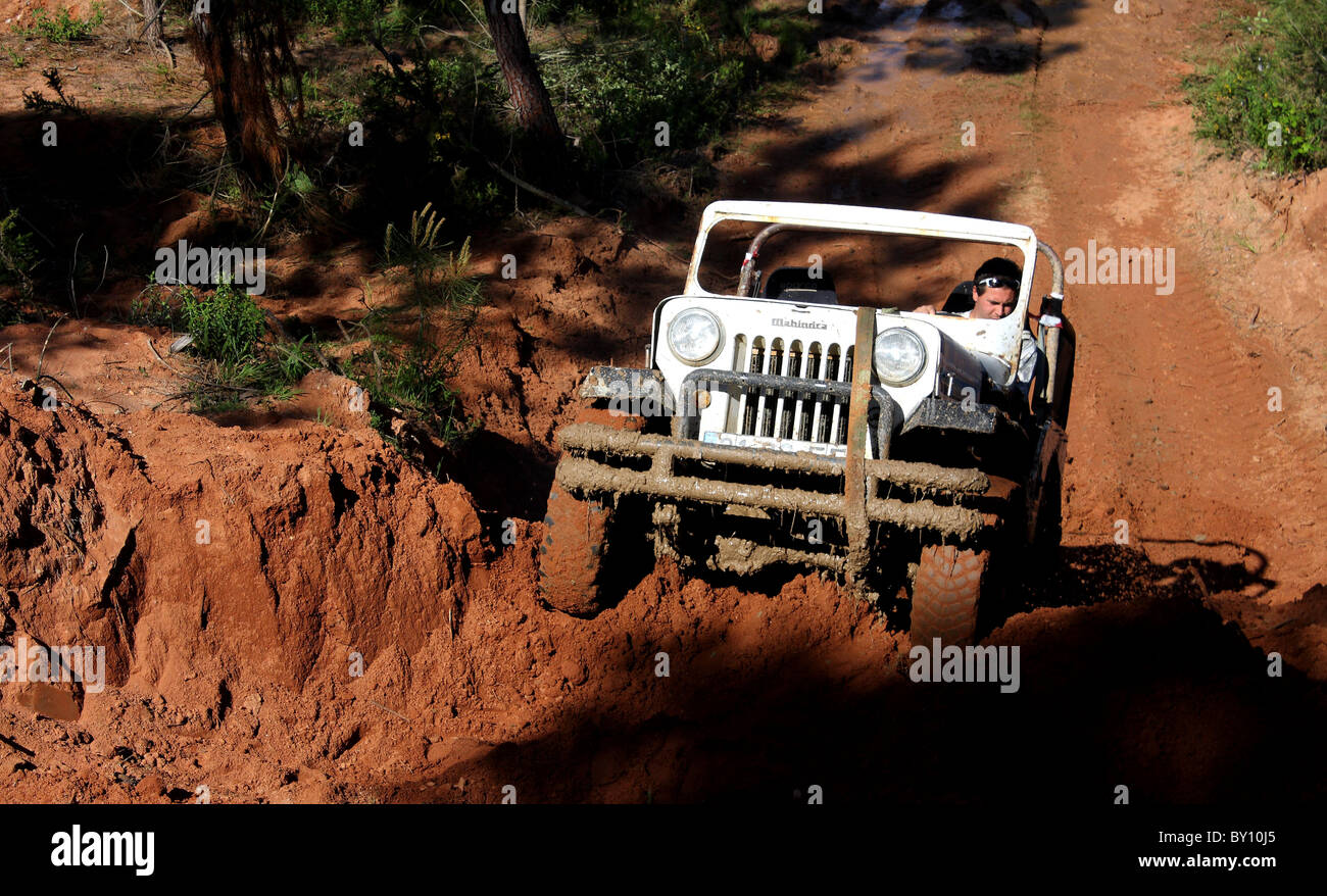 A 4x4 rally race Stock Photo