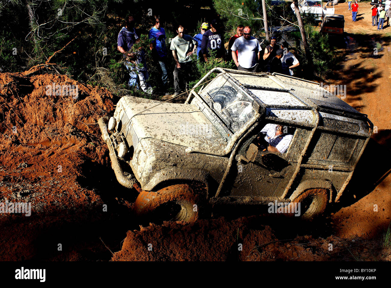 A 4x4 rally race Stock Photo