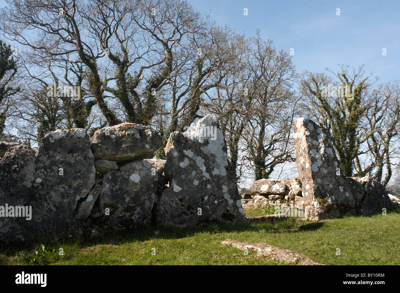 Din Lligwy ancient stone settlement Anglesey Stock Photo