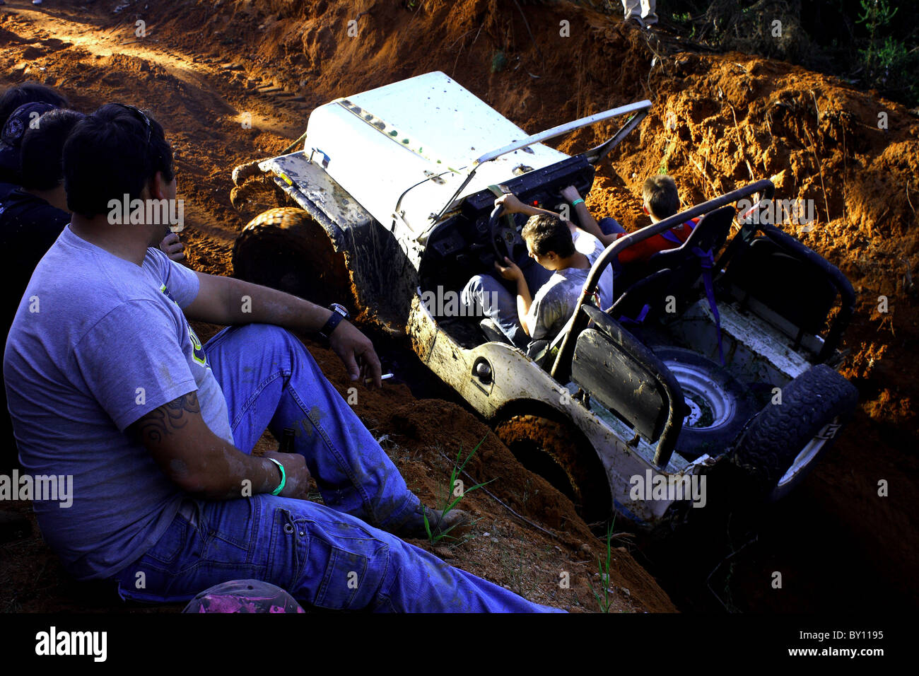 A 4x4 rally race Stock Photo