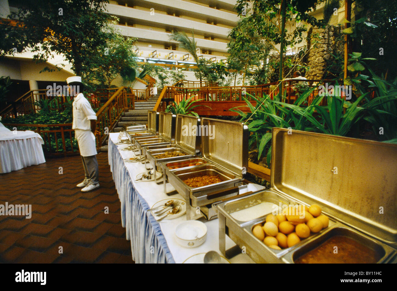Sharjah UAE Sharjah Continental Hotel Buffet Food In Metal Containers ...