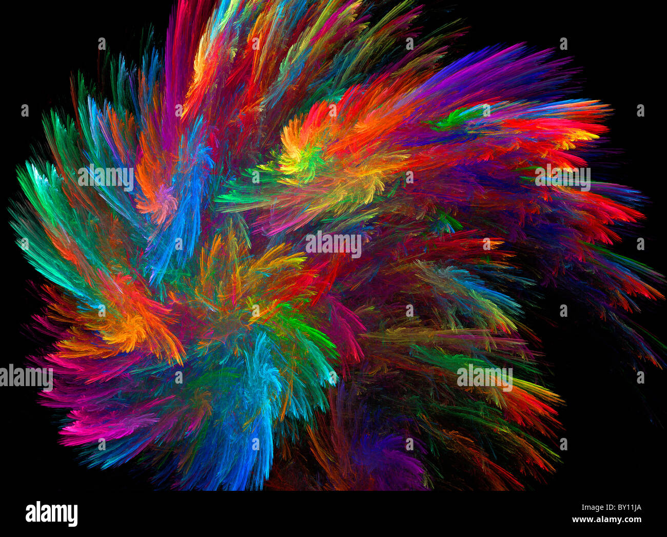 A Fractal Image Entitled Brush Strokes Explosion Stock Photo - Alamy