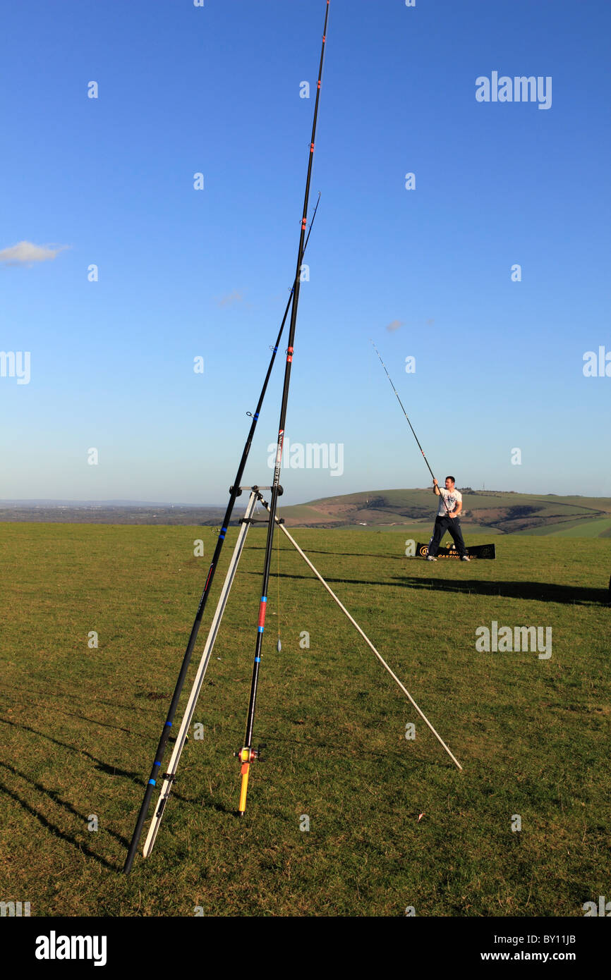 Sussex Casting Club meet monthly on the South Downs near Steyning West