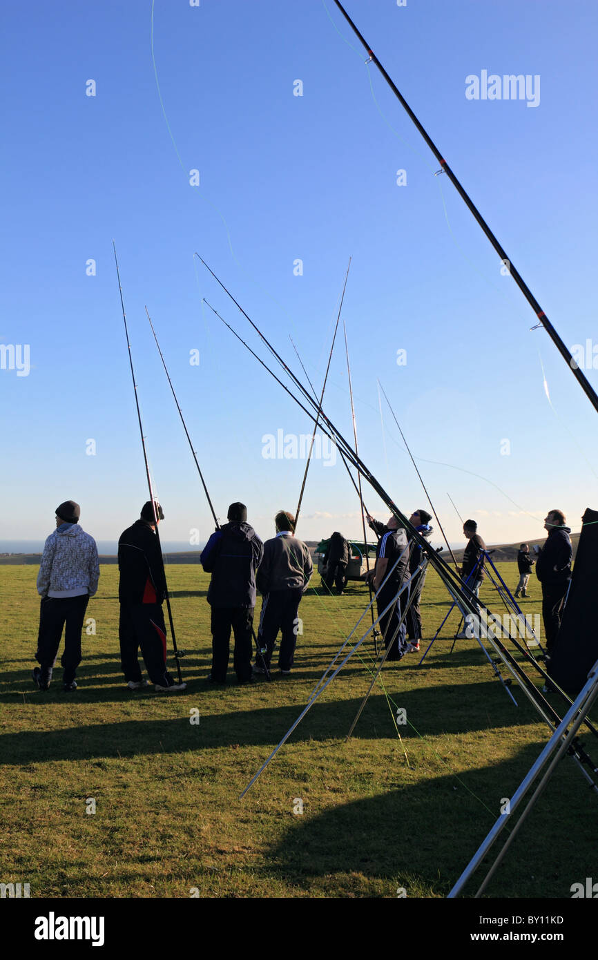 Sussex Casting Club meet monthly on the South Downs near Steyning West