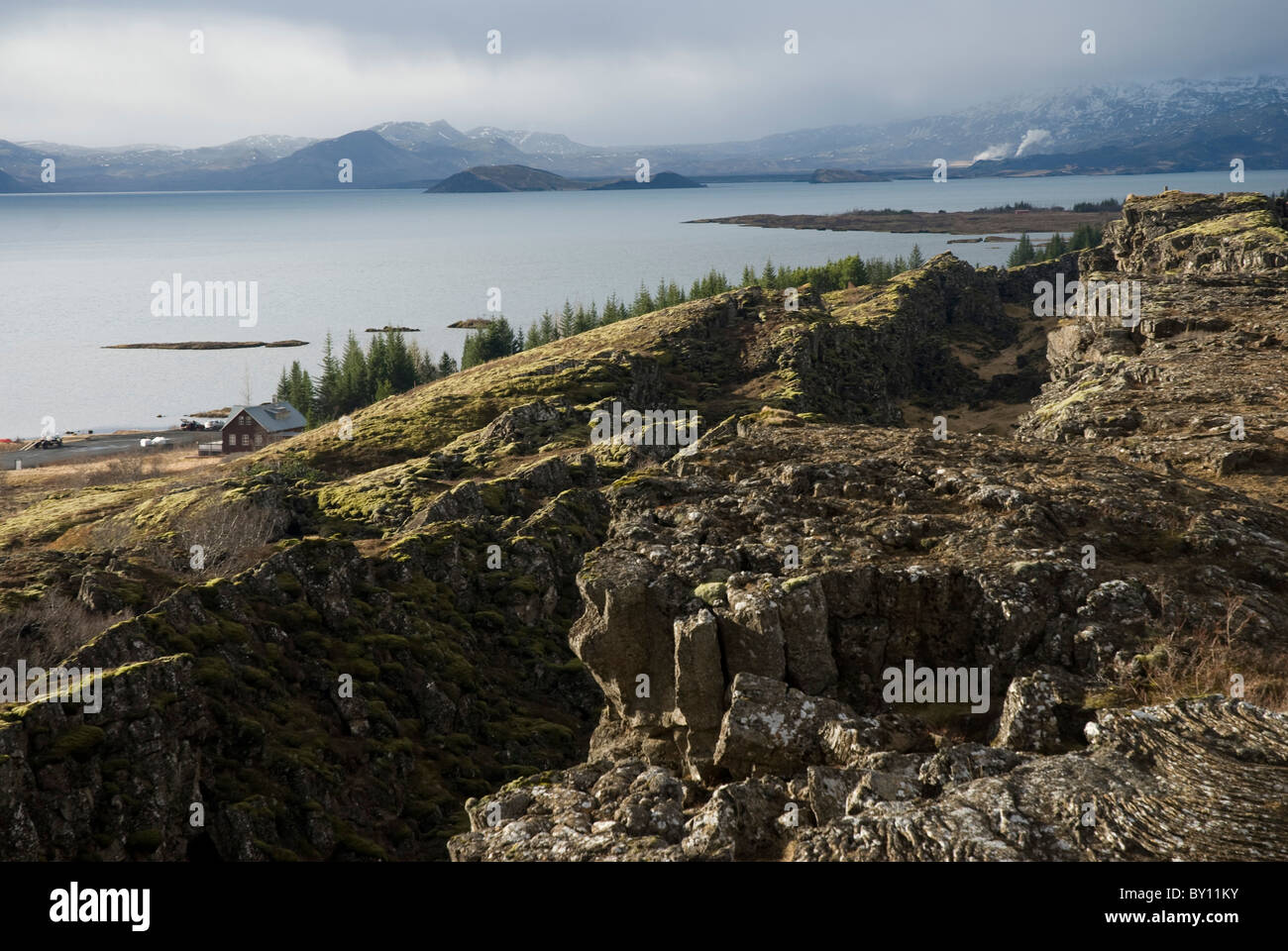 Thingvellir Lake, National Park Thingvellir, Iceland Stock Photo