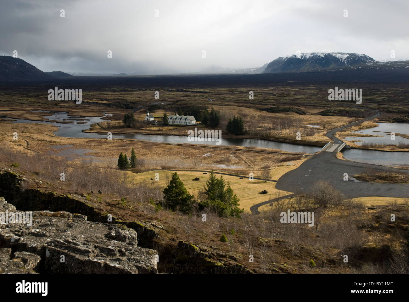 Thingvellir Lake, National Park Thingvellir, Iceland Stock Photo