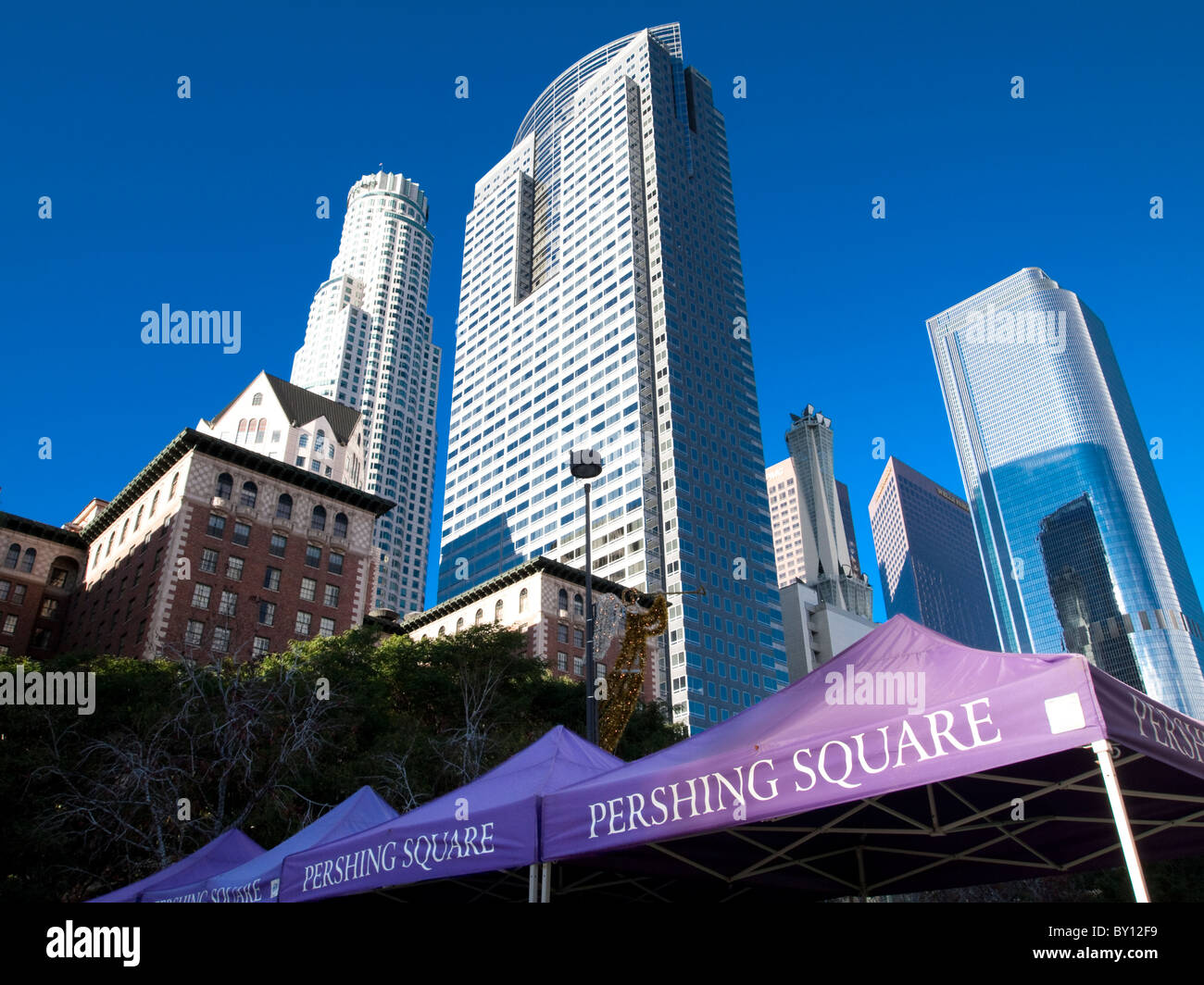Pershing Square / Gas Company Tower Stock Photo