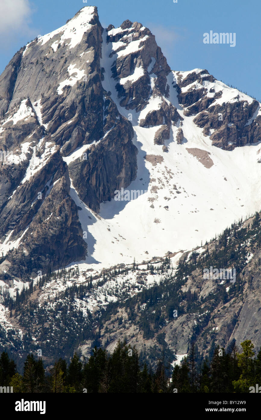 McGowan Peak in the Sawtooth Mountain Range near Stanley, Idaho, USA. Stock Photo
