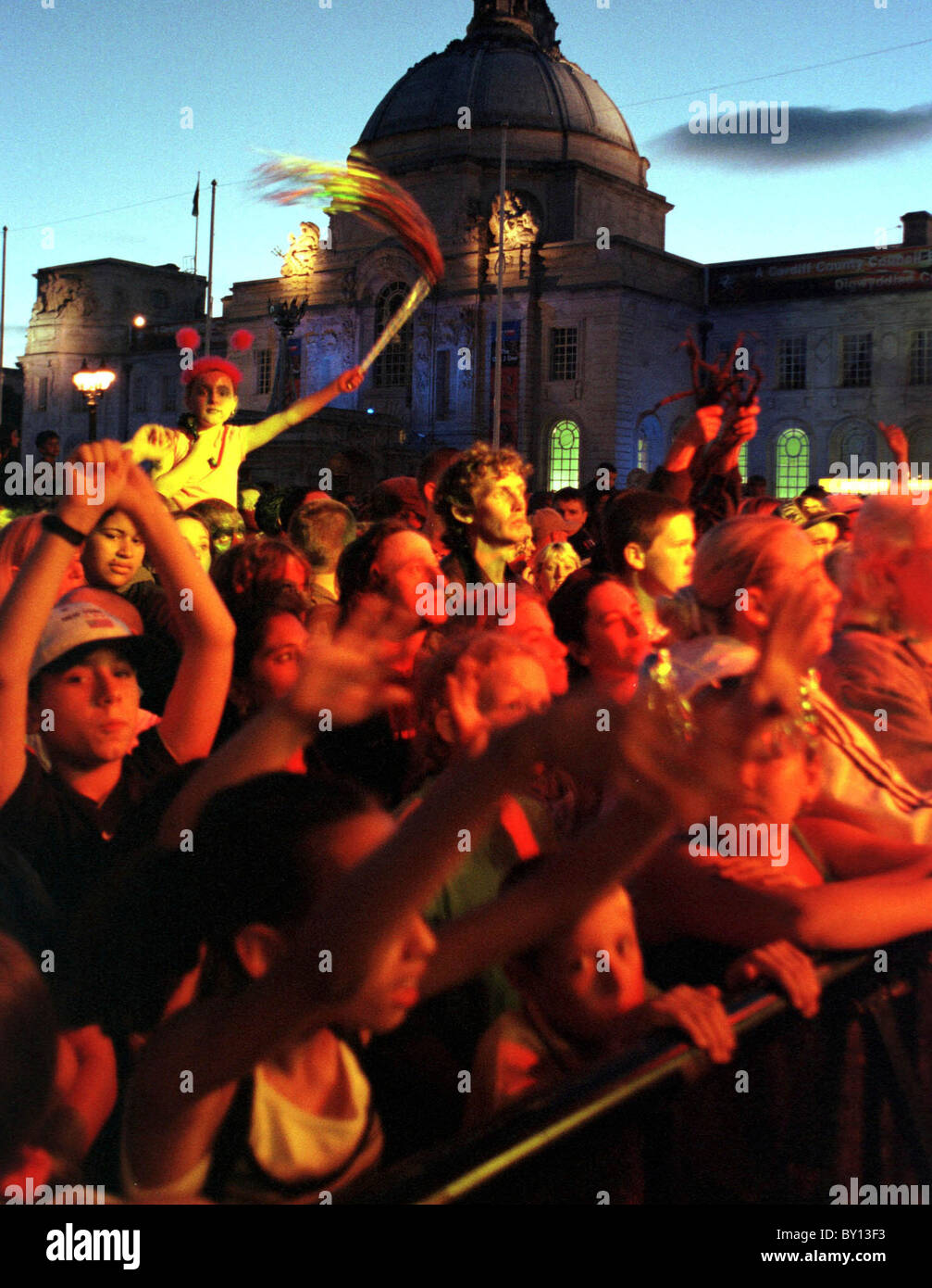 A crowd watching one of the Bands playing in a free open air concert
