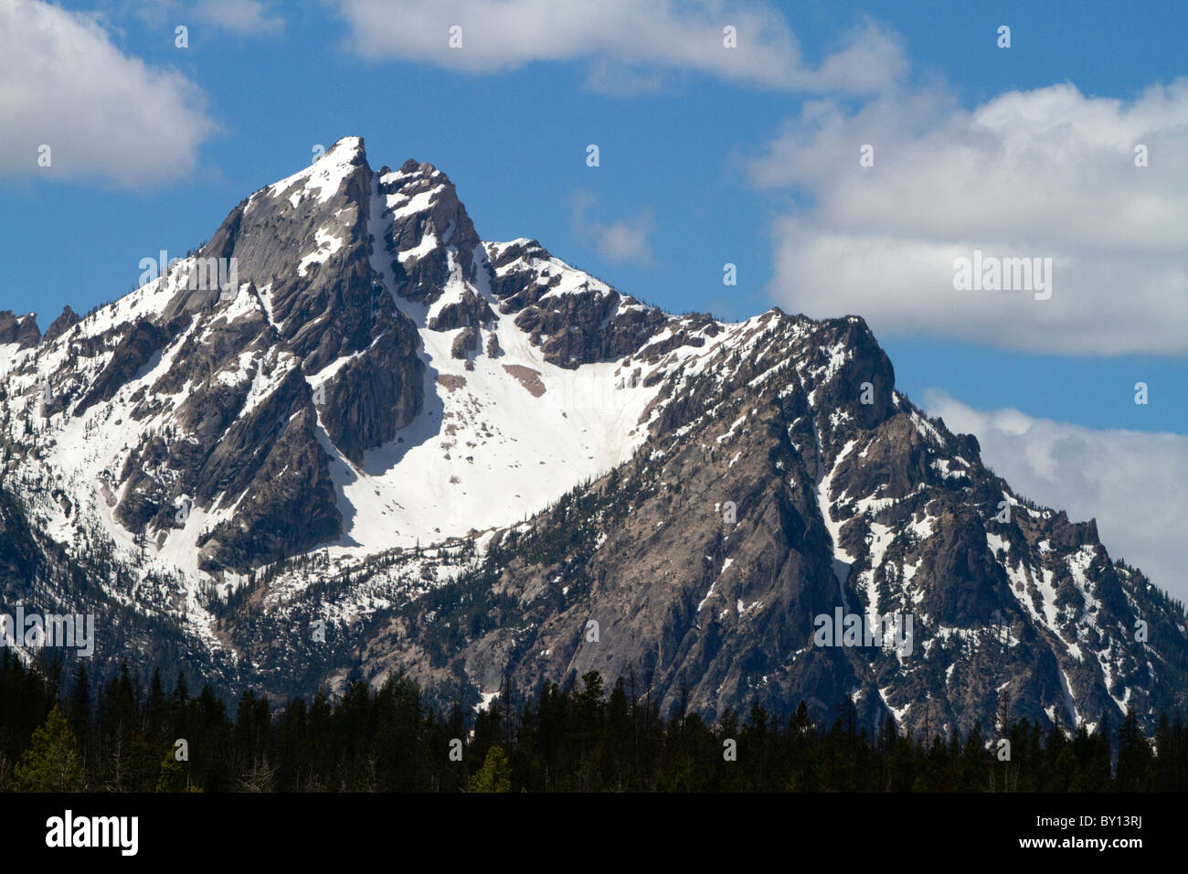 McGowan Peak in the Sawtooth Mountain Range near Stanley, Idaho, USA. Stock Photo
