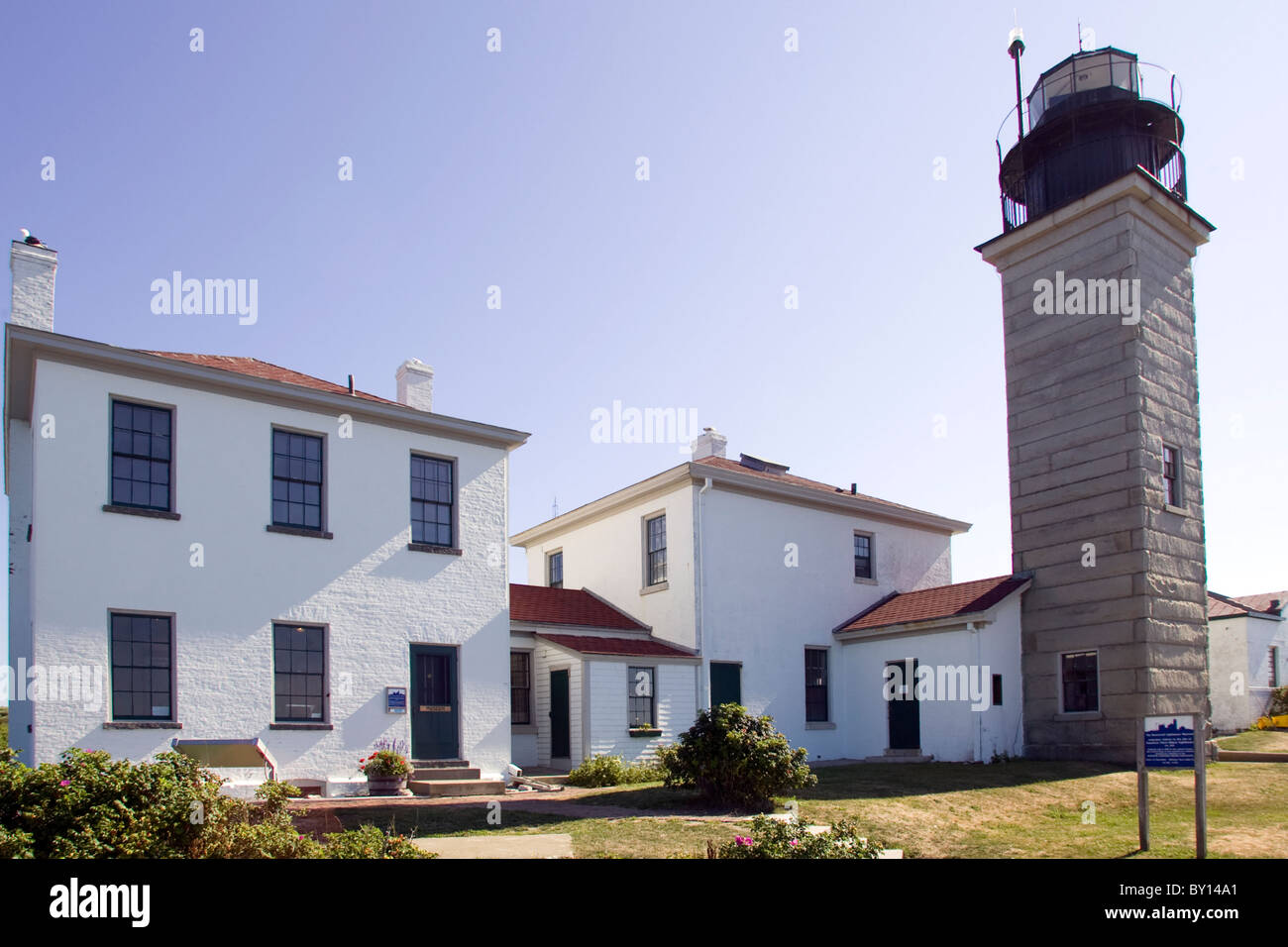 Lighthouse at Jamestown Rhode Island Stock Photo Alamy