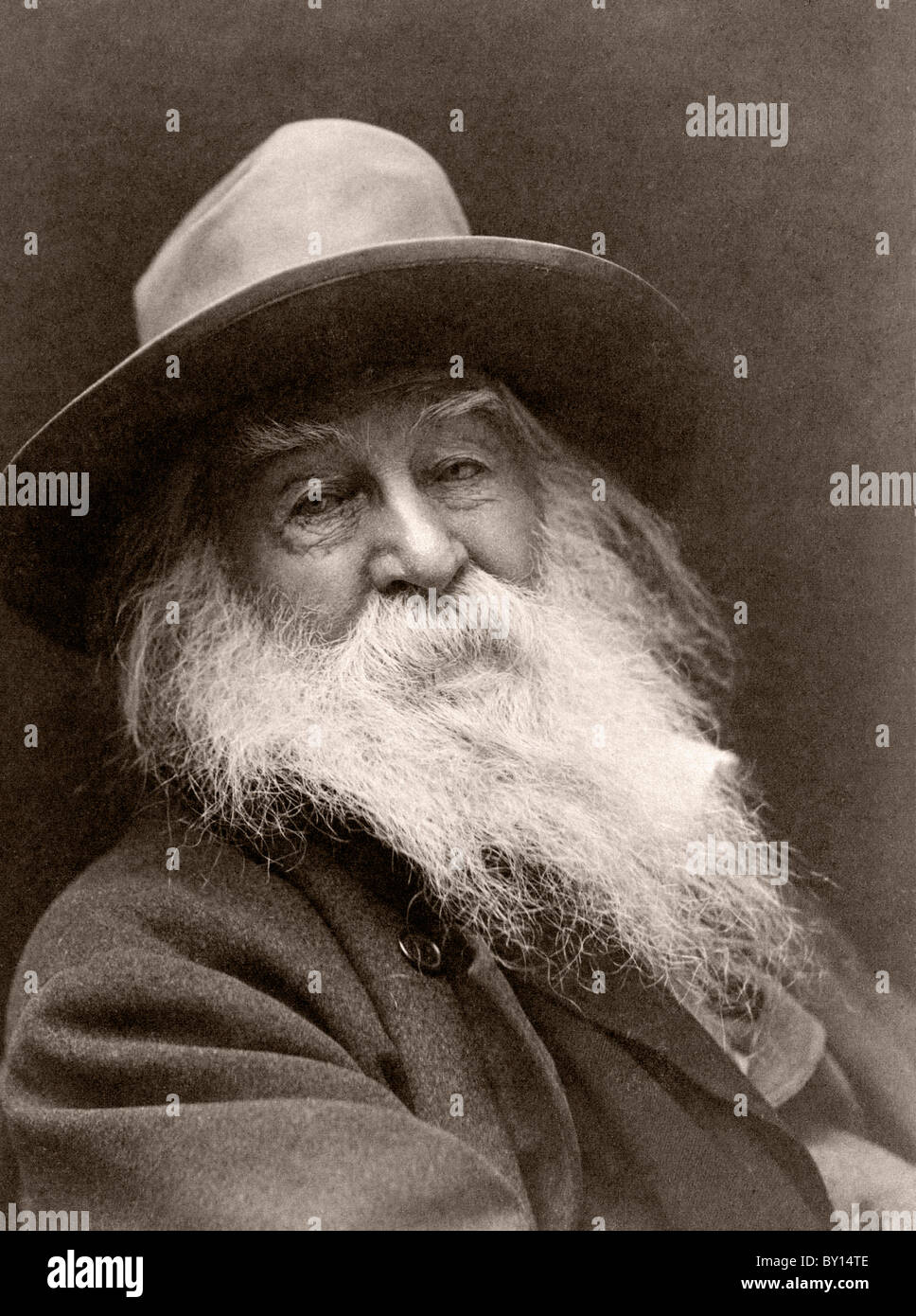 Walt Whitman, 1819-1892. American poet. Stock Photo