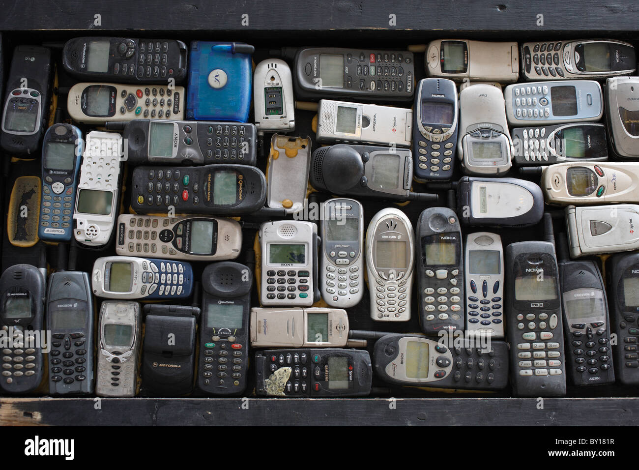 Collection of old mobiles, New York City, United States of America Stock Photo