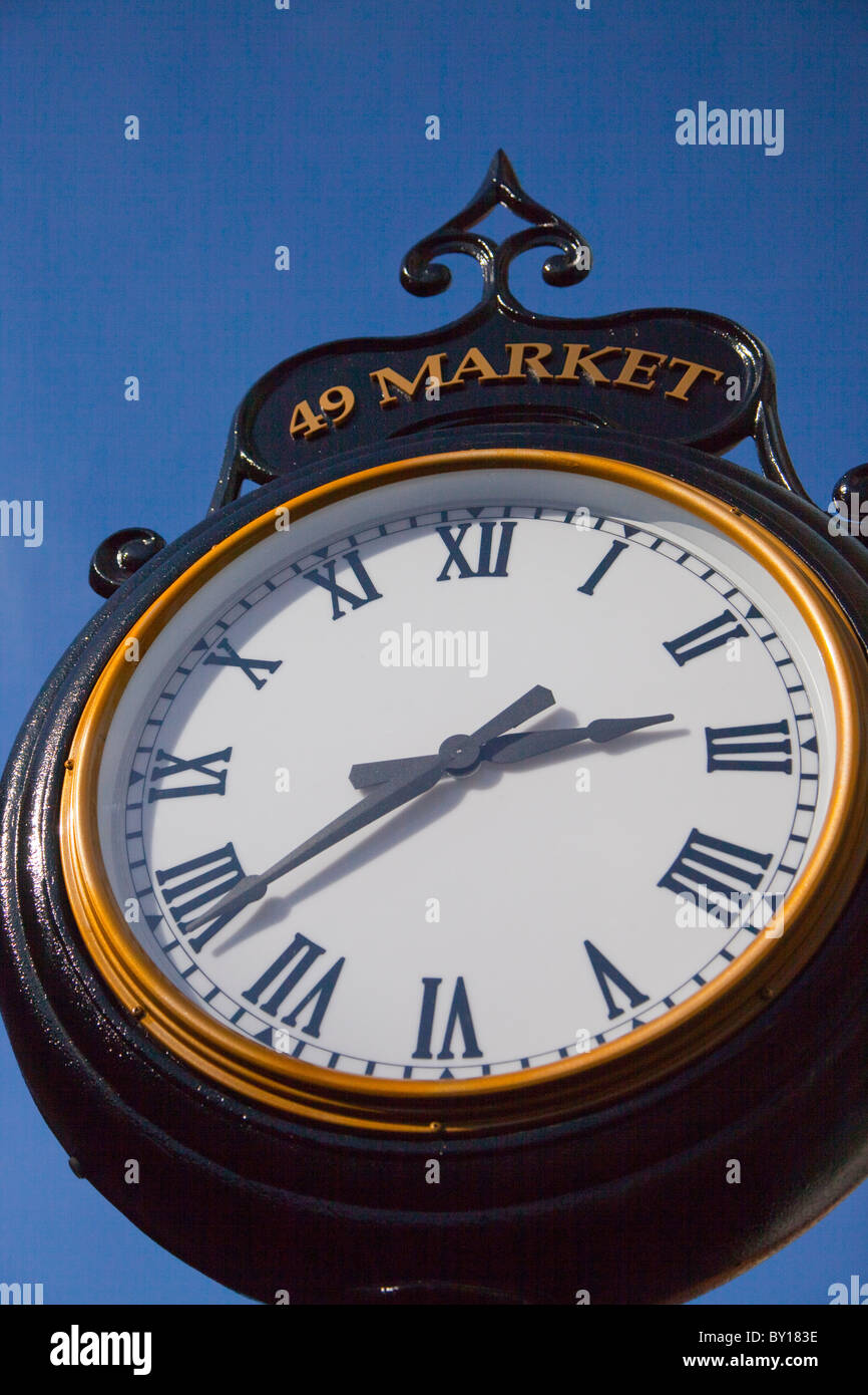 street clock in Portsmouth NH Stock Photo Alamy