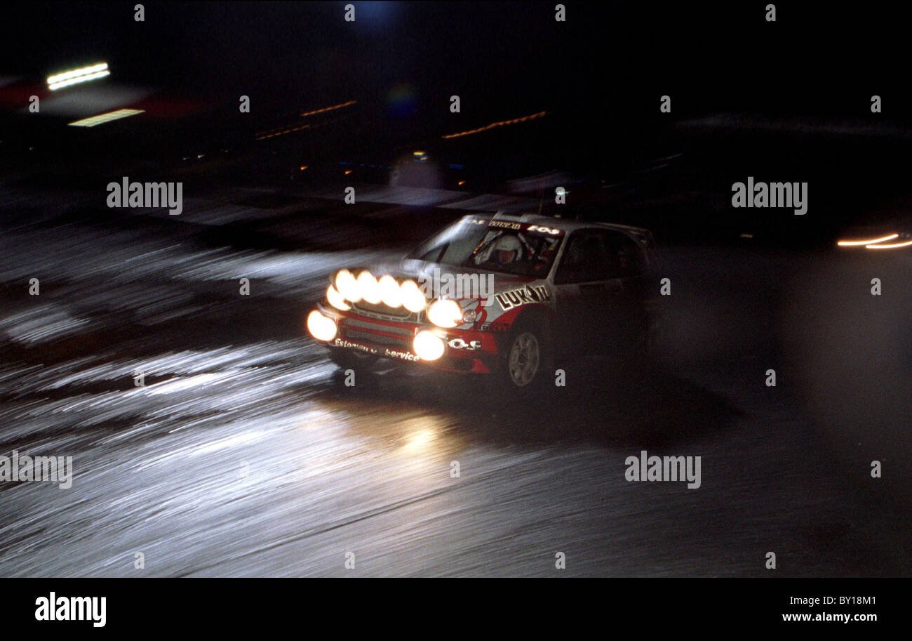 Rally car night lights hi-res stock photography and images - Alamy