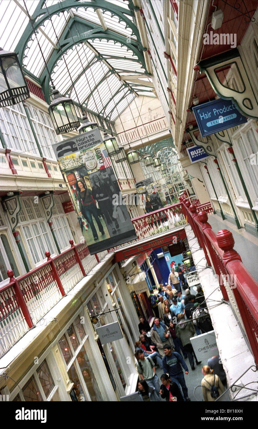Castle Arcade, Cardiff. Stock Photo