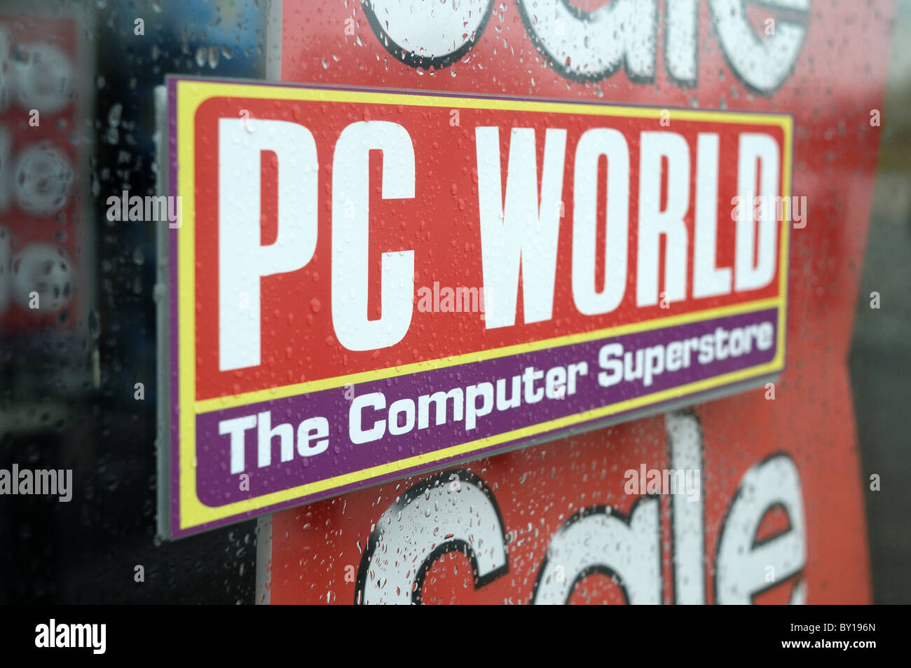 PC World, the high street retailer, faces increased competition from on-lines stores, such as Amazon or eBay. Stock Photo