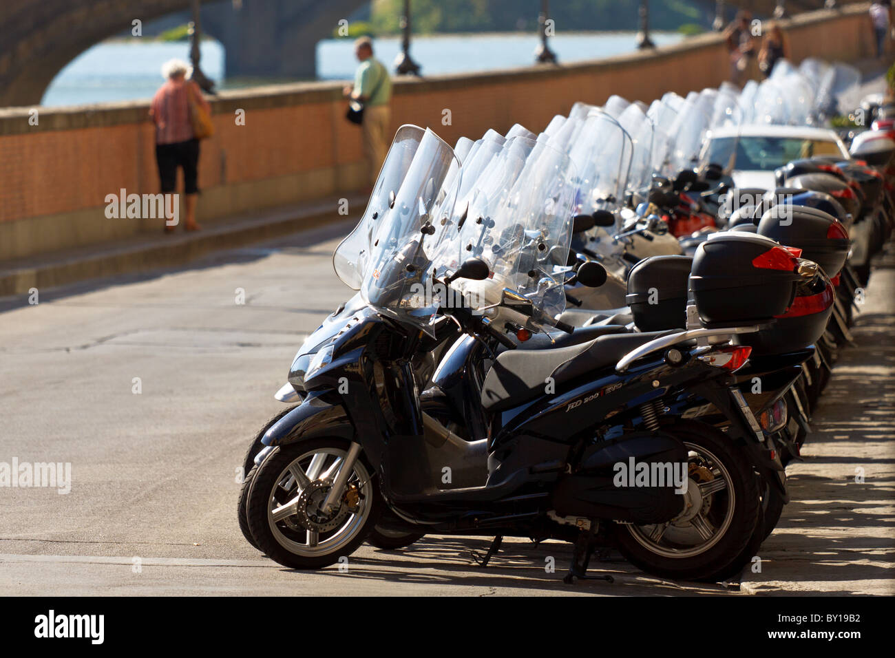 Parked motor scooters hires stock photography and images Alamy