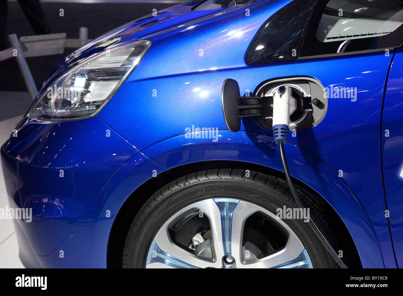 Detroit, Michigan The Honda FIT electric vehicle concept car on