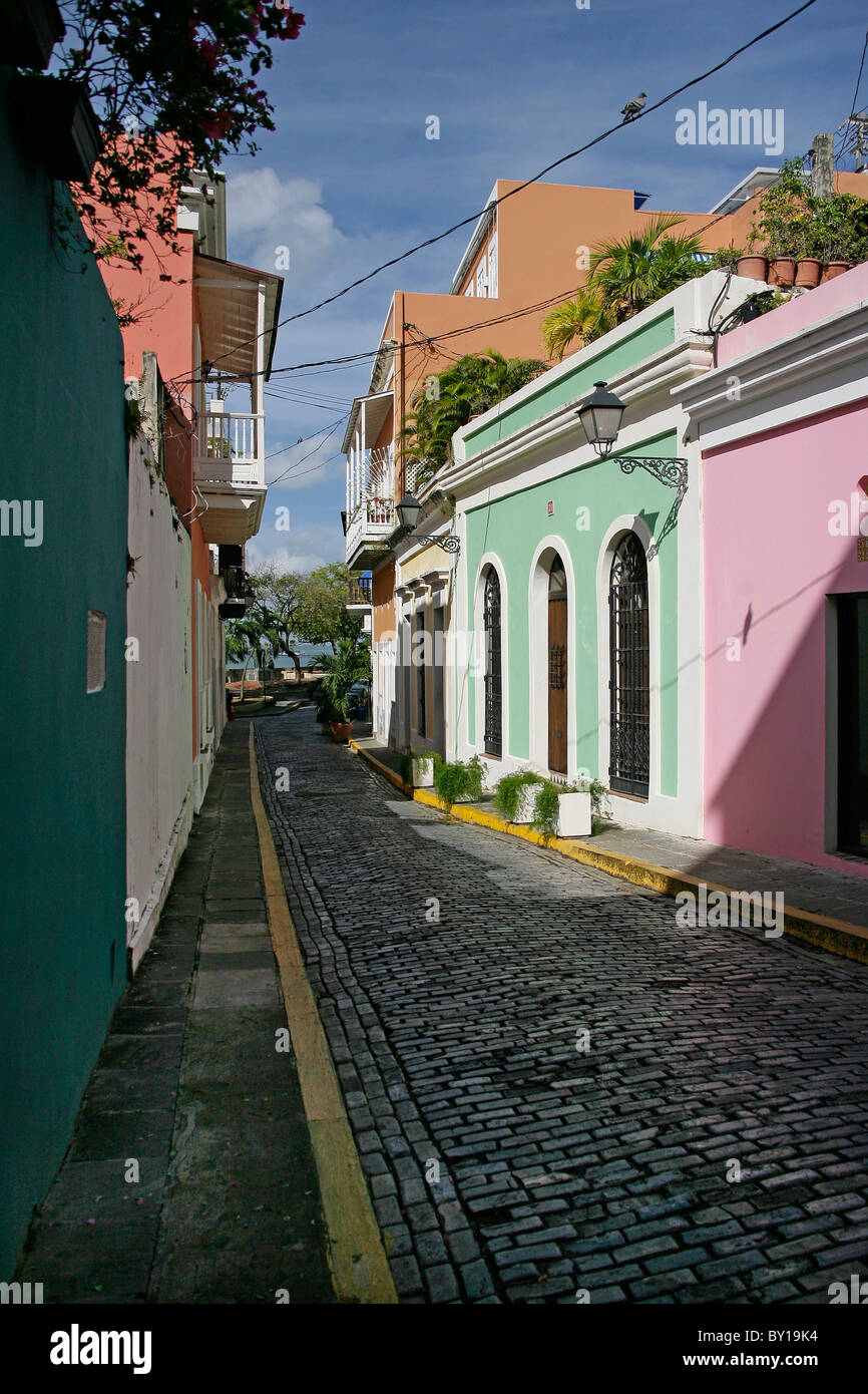 Street in Old Town San Juan Puerto Rico Stock Photo Alamy
