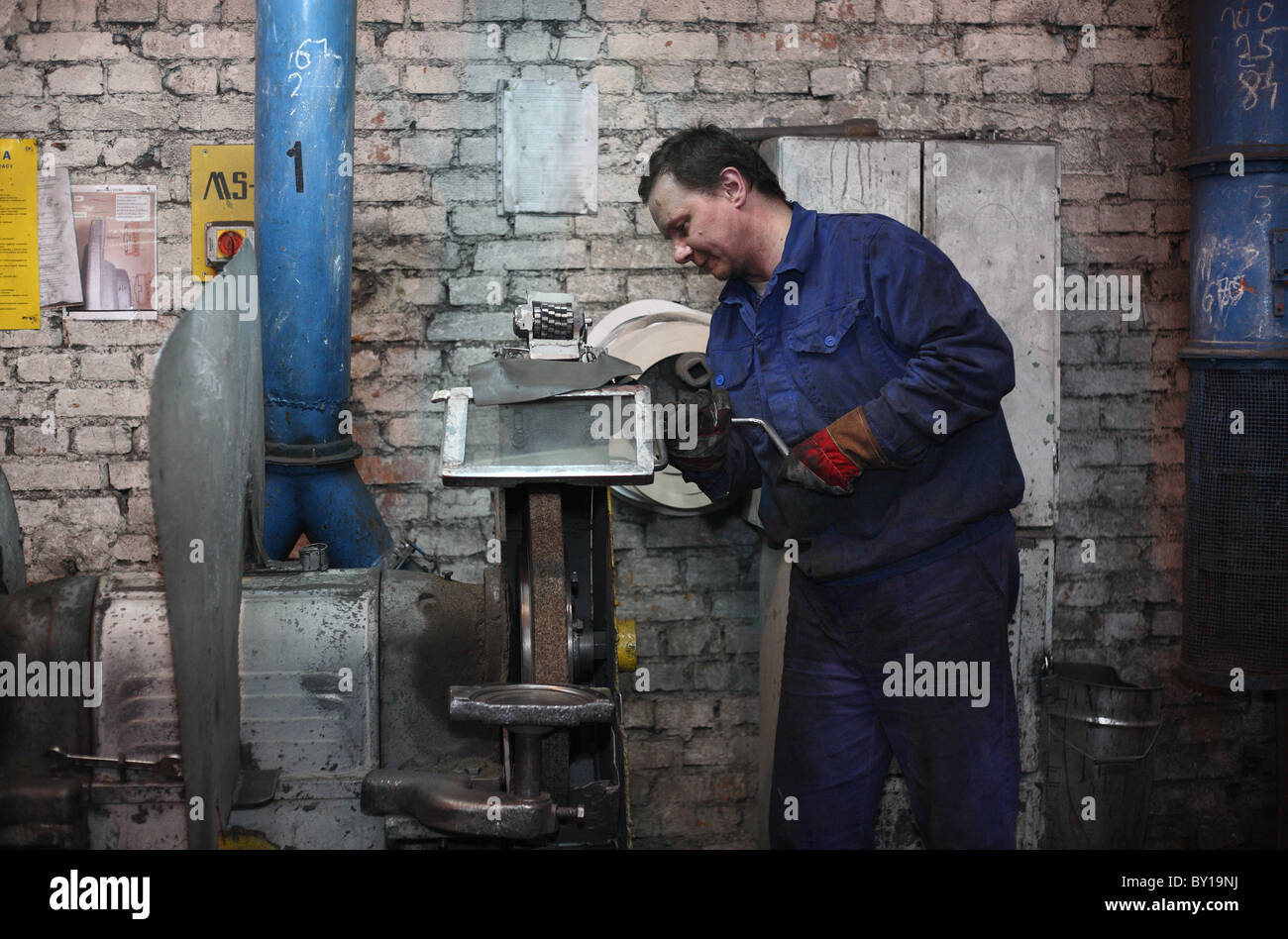 Production of castings for agricultural machinery, Poznan, Poland Stock Photo