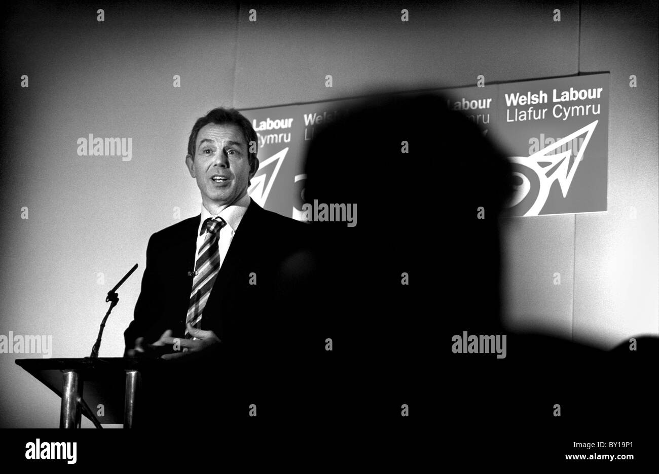 Tony Blair at Welsh Labour Conference. Stock Photo