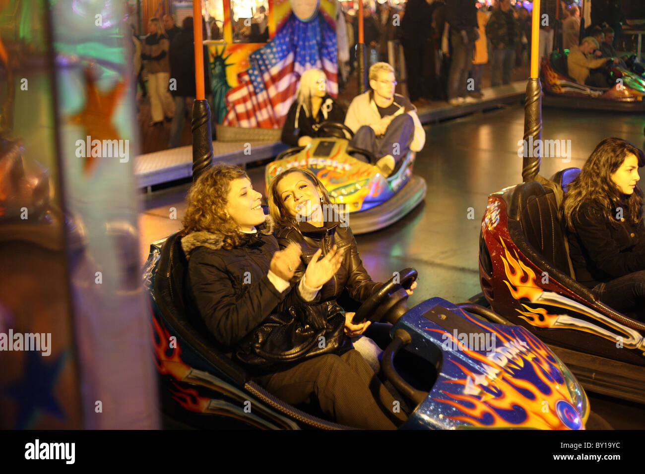 Bumper cars in Freimarkt, Bremen, Germany Stock Photo Alamy