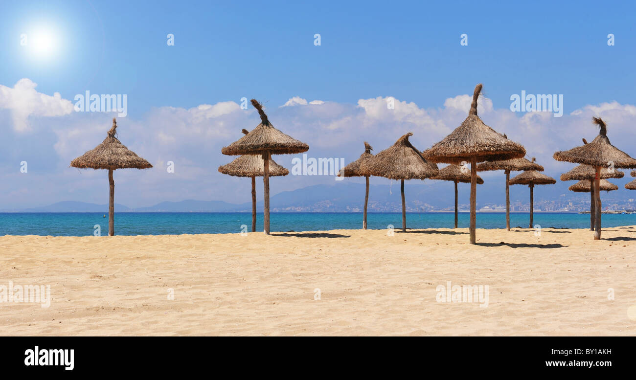 Beach Of Palma De Majorque Island Near Spain In Europe Stock Photo Alamy