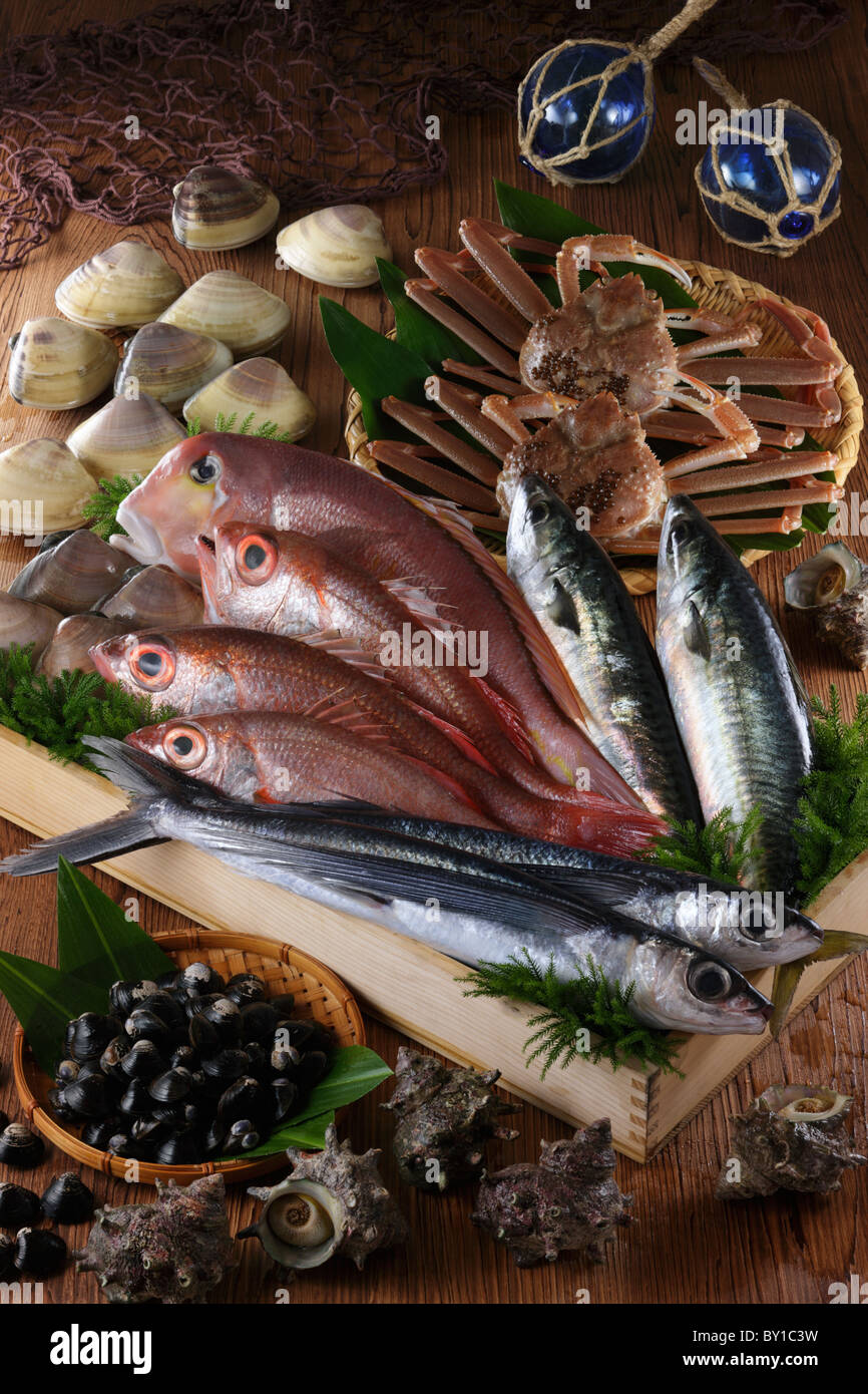 Seafood of San'in region Stock Photo