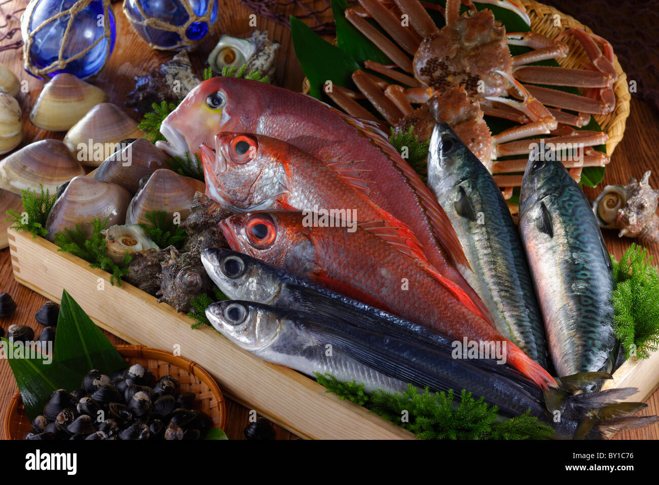 Seafood of San'in region Stock Photo