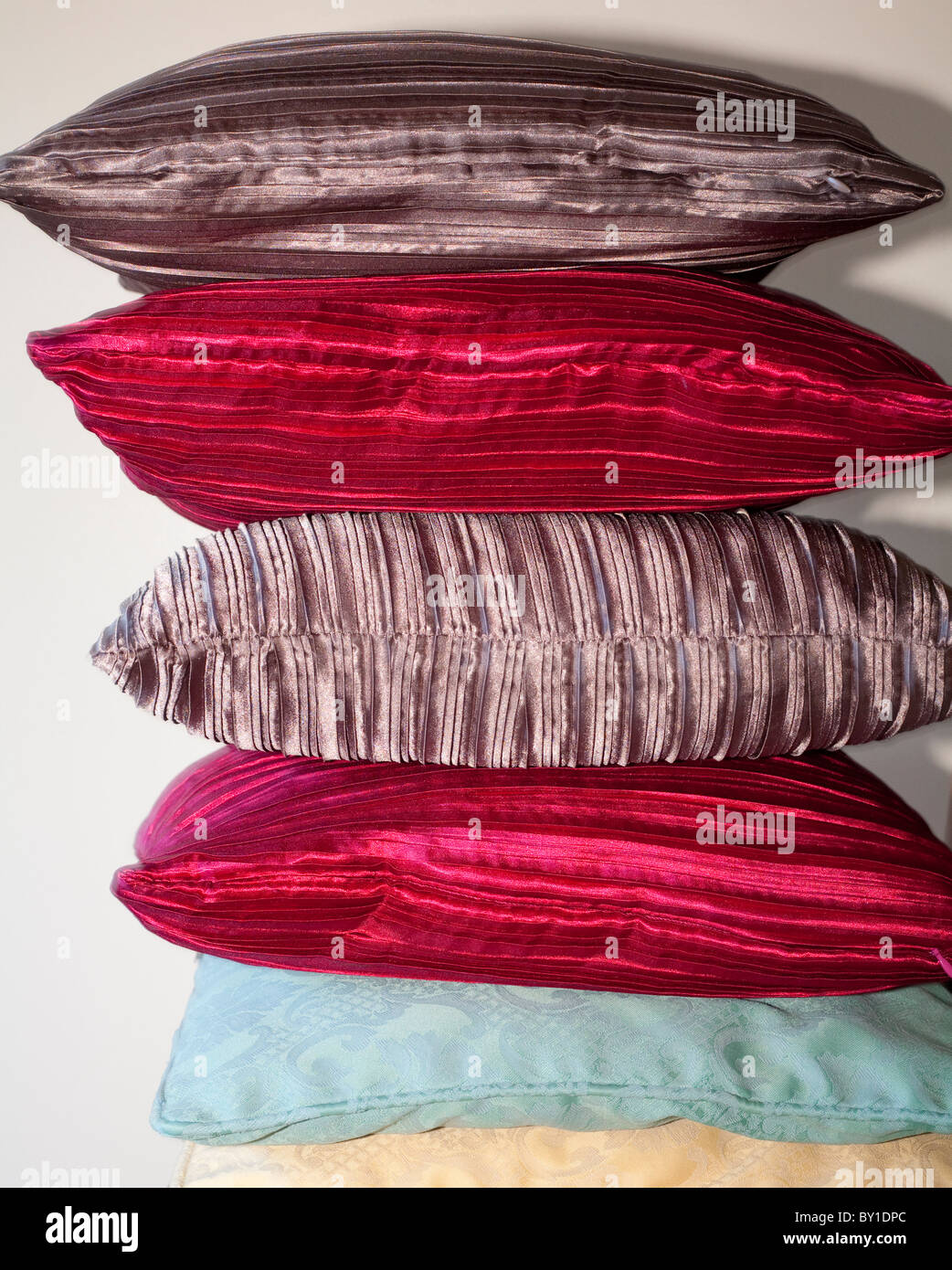 Pile of cushions Stock Photo Alamy