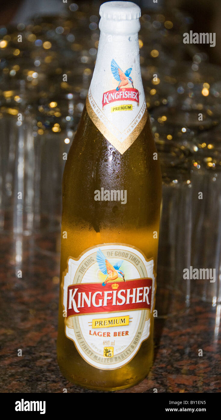 A cold bottle of Kingfisher lager beer In India Stock Photo - Alamy