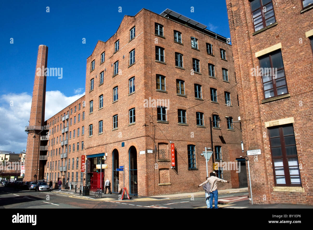 Chorlton Mill, listed former Victorian cotton mill, converted to loft apartments, edge of city centre, Manchester, UK. Stock Photo