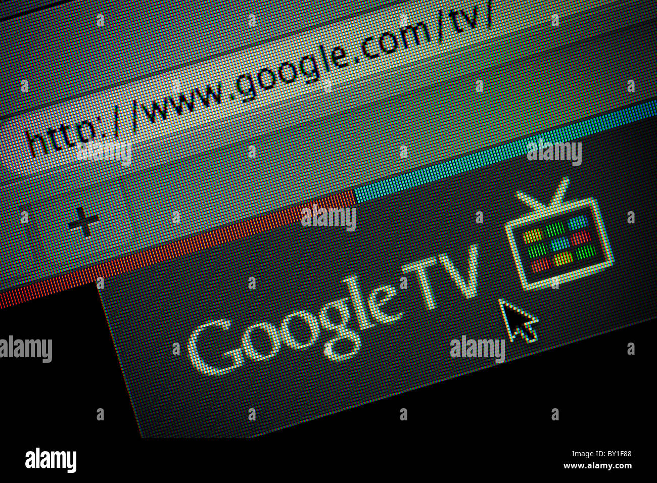 Google TV website Stock Photo