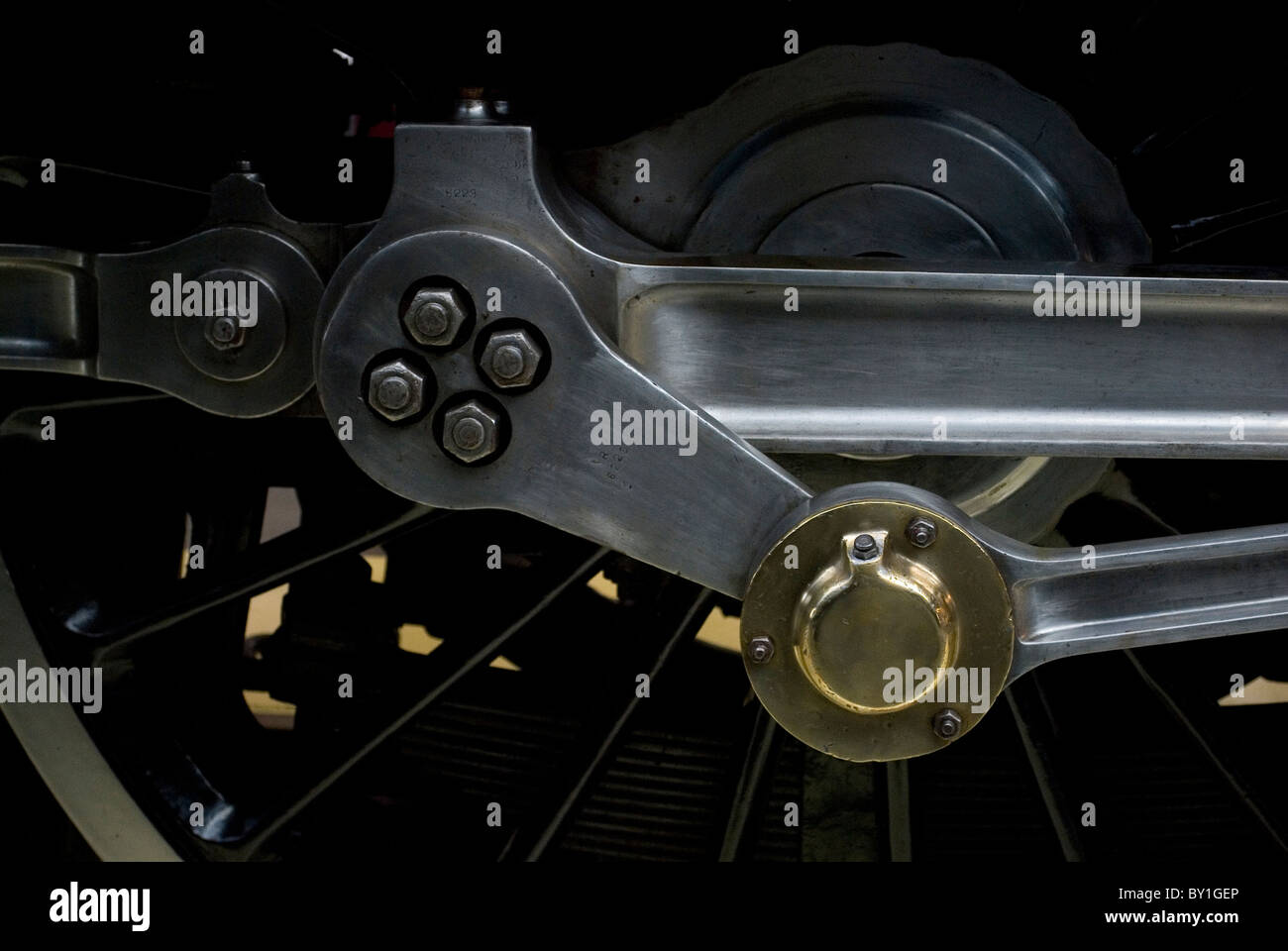 Steam engine connecting rod Stock Photo Alamy