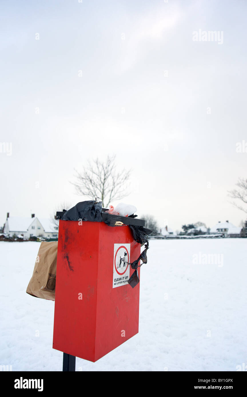 Dog waste bin, Shottery fields, StratforduponAvon, Warwickshire