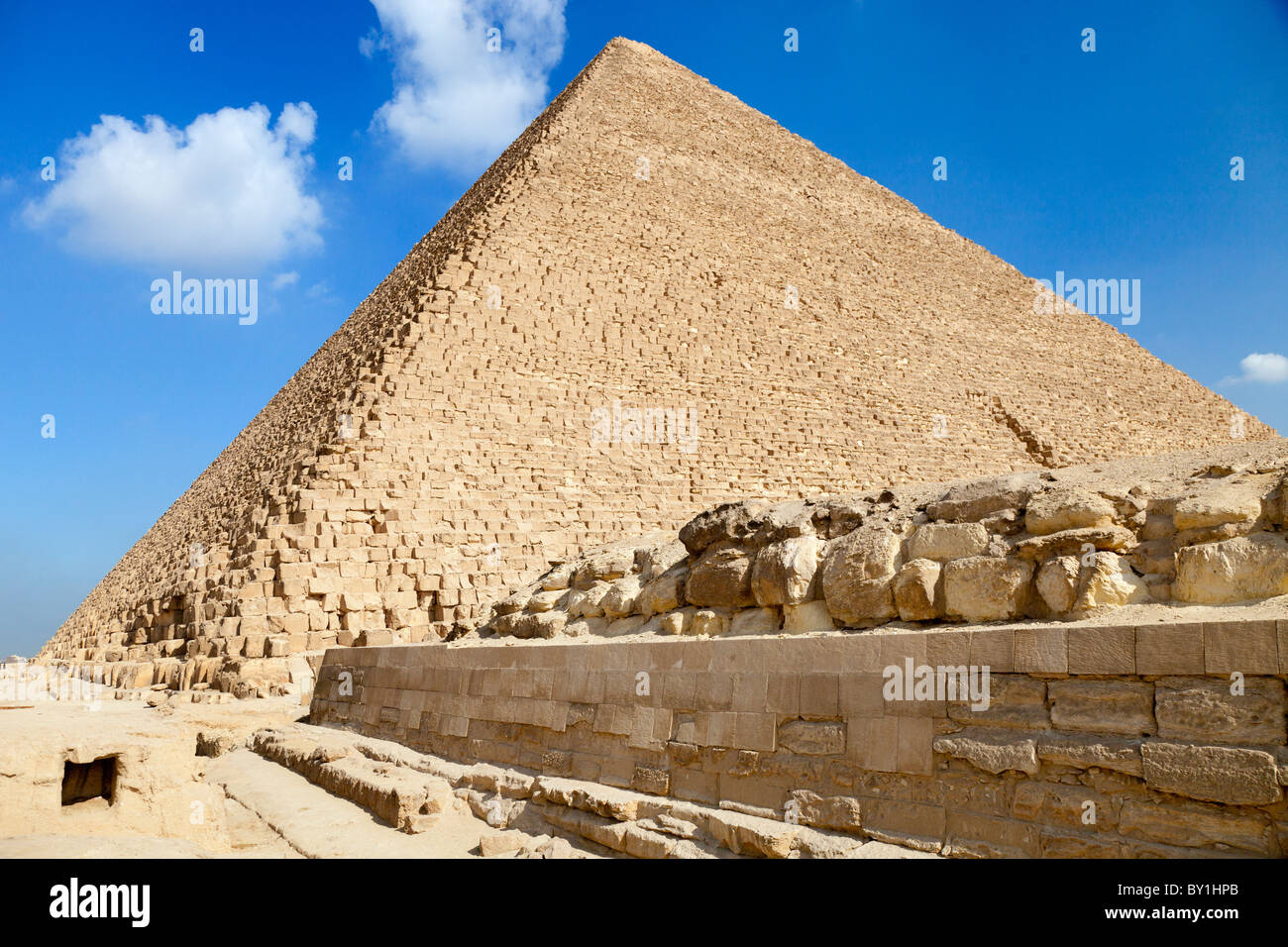 Pyramids at Giza, Egypt- Khufu 2 Stock Photo