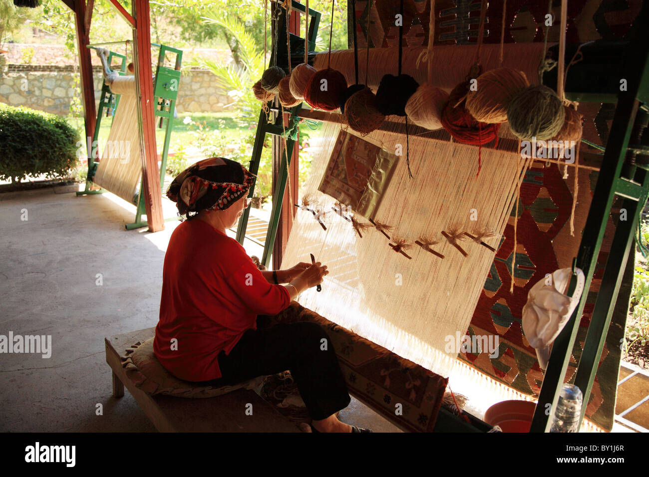 Turkish Woman Making Rug Rug weaving turkey hi-res stock photography and images - Alamy