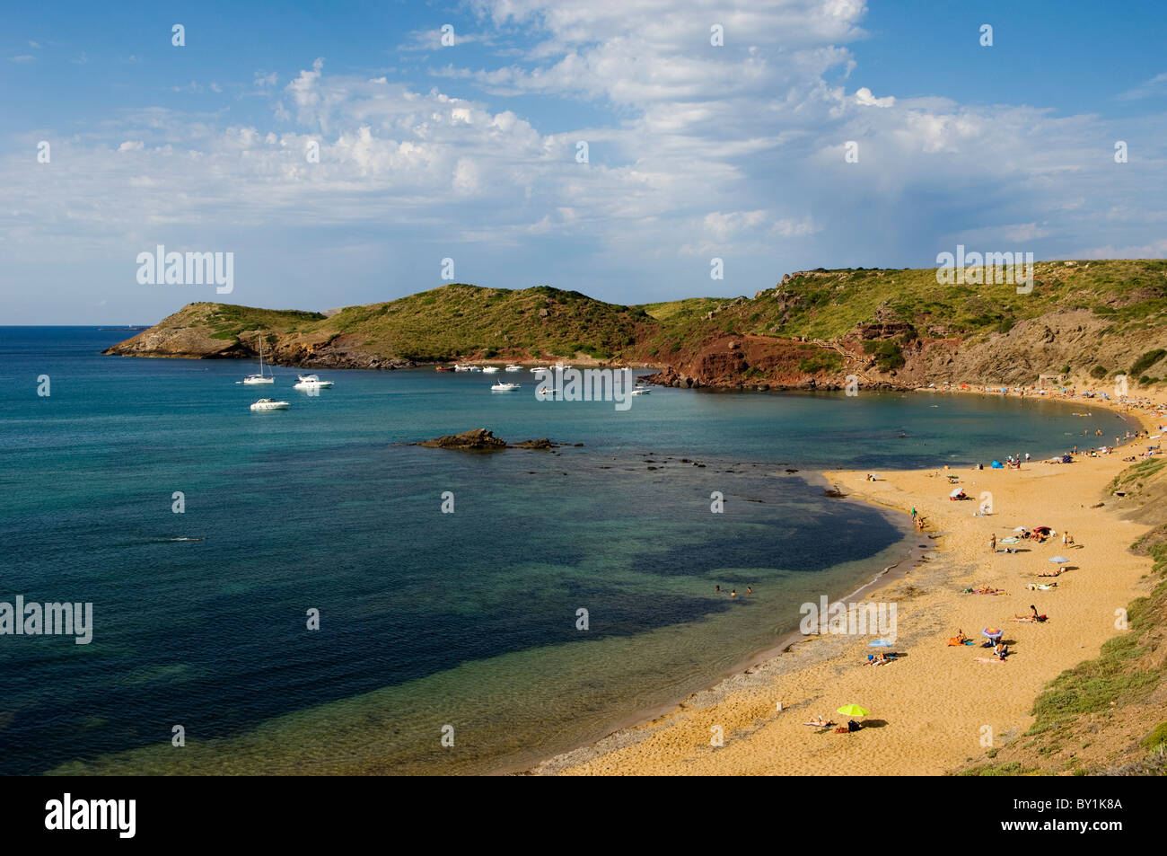 Spain, Menorca. One of Menorca's many wild beaches at Cala Mica Stock Photo  - Alamy
