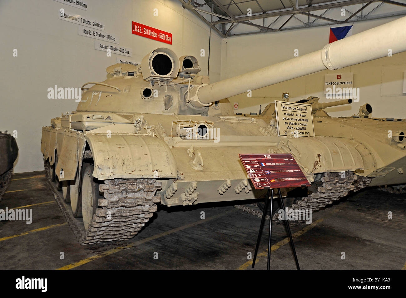 Russian T62 tank on display at Saumur France Stock Photo