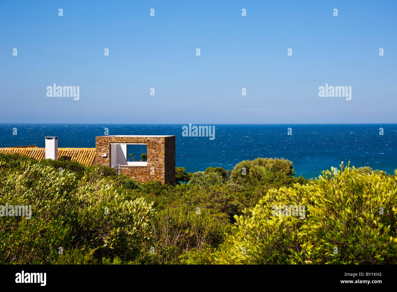 Modern house in the coast of Cadiz, Andalusia, Spain Stock Photo