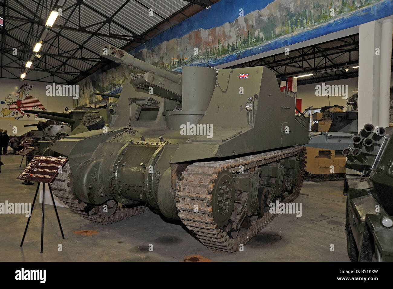 British tank display at Saumur tank museum France Stock Photo