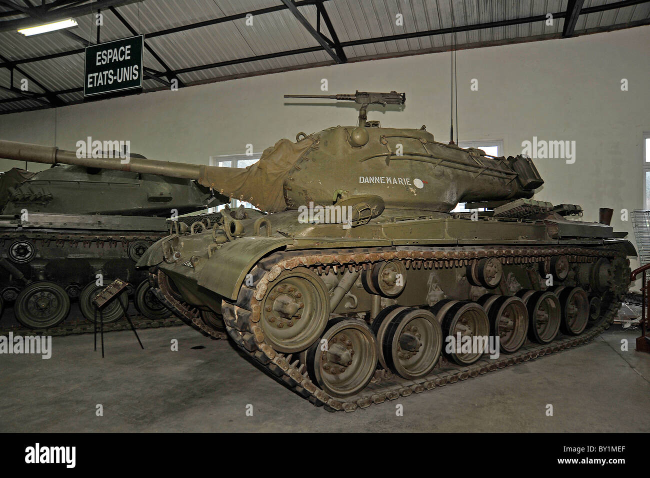 WW2 American tank on display at Saumur France Stock Photo